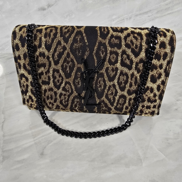 🔥RARE🔥Yves Saint Laurent Kate Leopard Print Chain Bag - Picture 2 of 15